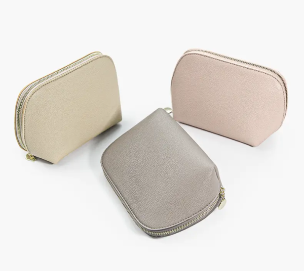 PU Leather Cosmetic Bag for Women Minimalism Makeup Bag - Image 3