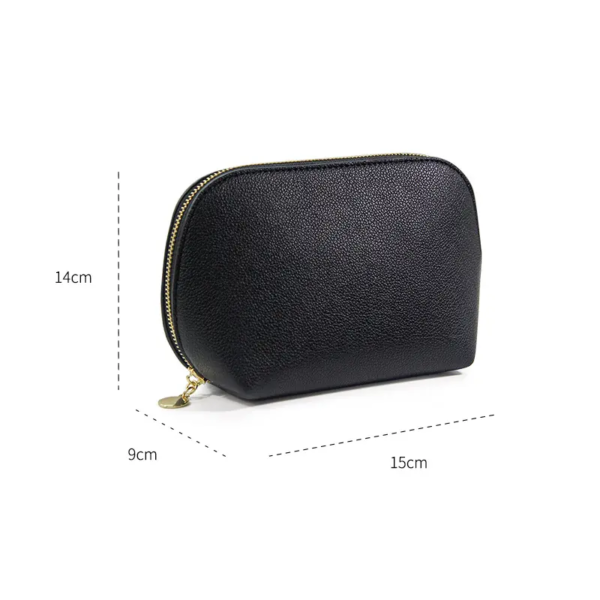 PU Leather Cosmetic Bag for Women Minimalism Makeup Bag - Image 5