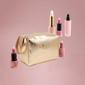 TY-9008 Custom Women Travel Makeup Pouch   Gold Cosmetic Bag for Ladies