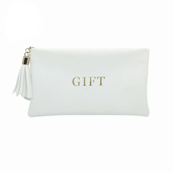 Cosmetic Bag Tassel Zippered Pouch with Custom Logo Toiletry Clutch Bag - Image 6