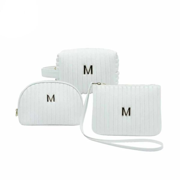 Personalized Velvet Custom Small Travel Quilted Toiletry Cosmetic Bag - Image 2