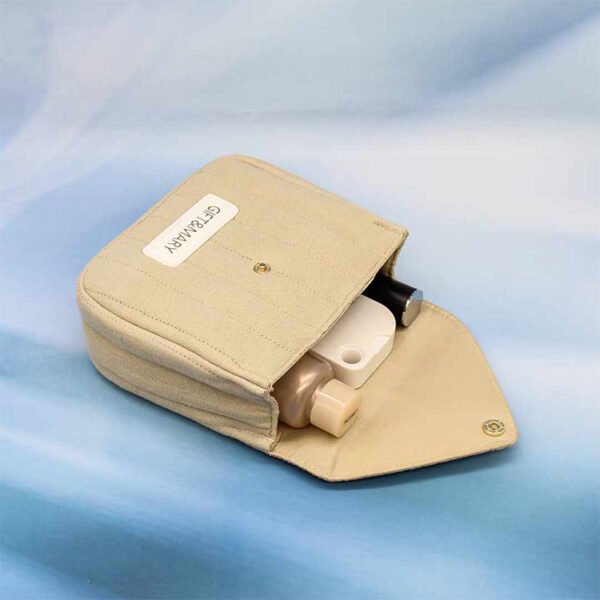 Pufful Square Quilted Pattern Velvet Travel Women Beauty Makeup Pouch - Image 5