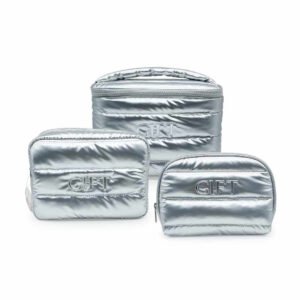 Popular Quilted Design Nylon Fluffy Cosmetic Bag