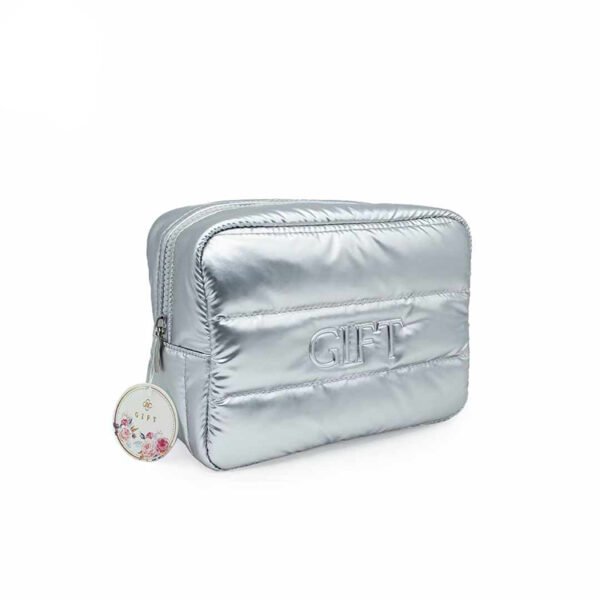 Popular Quilted Design Nylon Fluffy Cosmetic Bag - Image 3