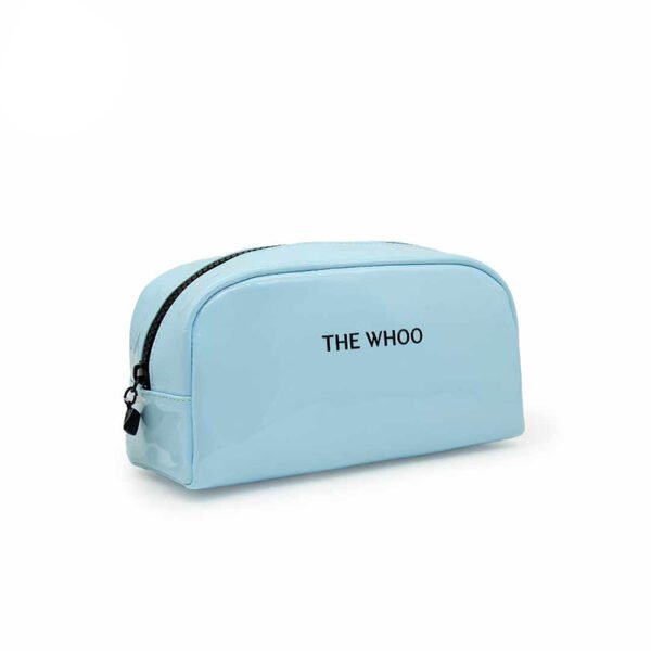 Shiny Vegan Leather Custom Cosmetic Bag Handy Toiletry Travel Waterproof Zipper Makeup Bag - Image 3