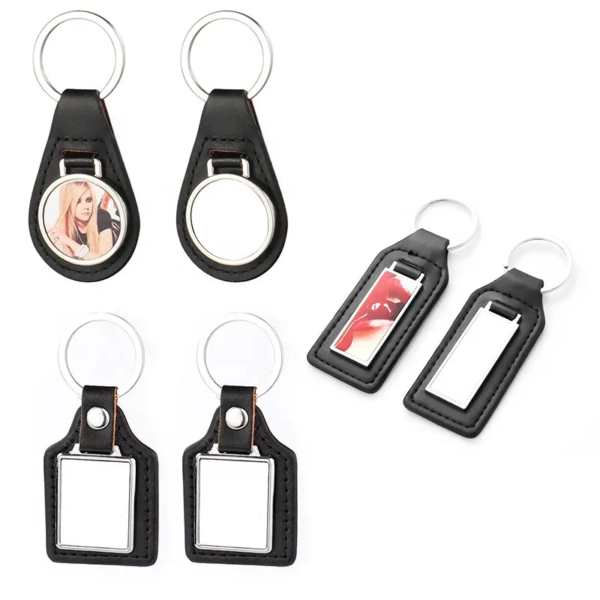 Custom Keychain Sublimation Leather Metal Keychains - Image 9