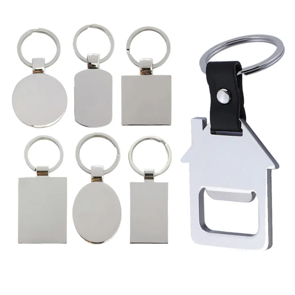 Multi-Shape Metal Keychains Personalized Promotional Blank Keychains - Image 6