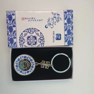 Custom epoxy printed metal keyring